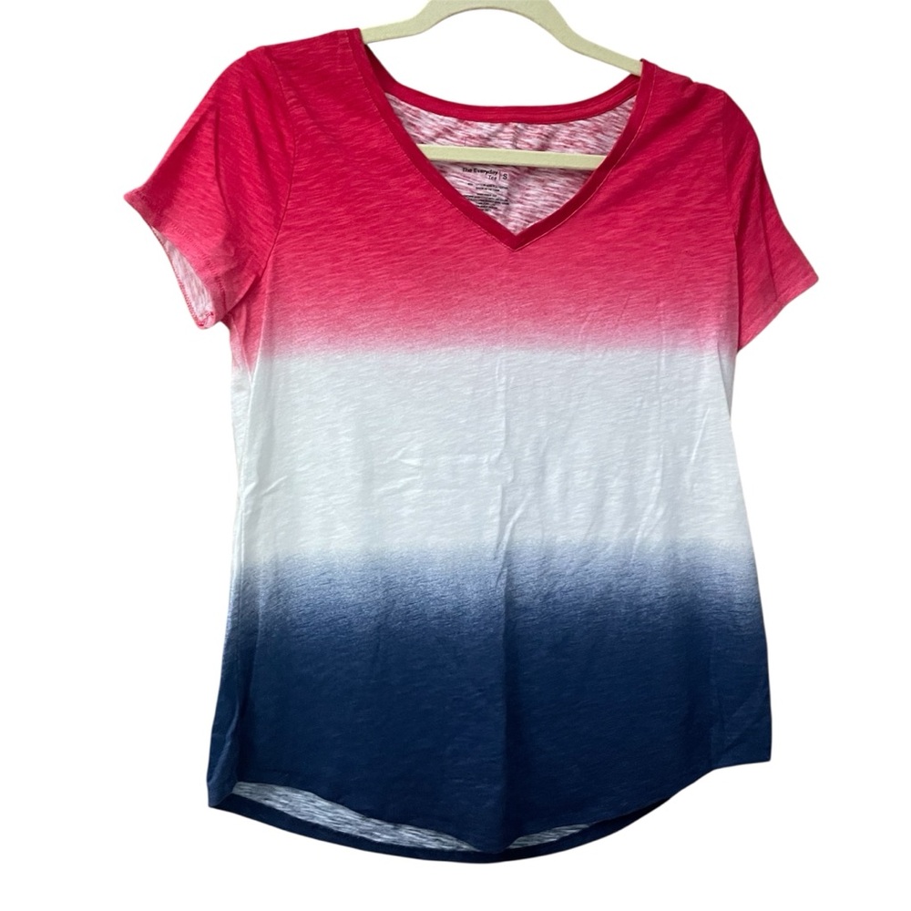 Sonoma Women's Short Sleeve Ombre Tee - Red, White, Blue
